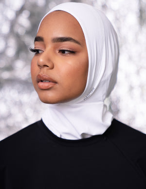 Hijab sport blanc / Modest sportswear / voile sport
