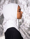 Hijab sport blanc - vue de profil