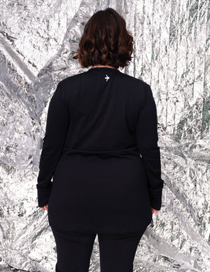 Modest sportswear / Haut long sport femme - tunique sport pour femme pudique -  Tunique grandes tailles - Noir